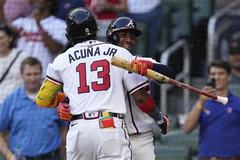 Acuña hits 2 HRs as power-hitting Braves keep rolling, beat Ryan, Twins 6-2