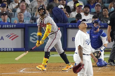 Acuña homers again and steals another base, Fried stifles Dodgers as Braves win 5th in a row, 6-3