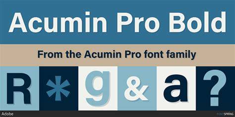 Acumin pro bold.  Acumin Pro Bold is a neo-grotesque font with a balanced and rational...