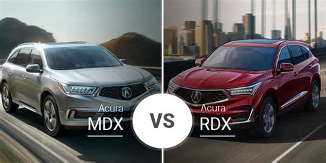 Acura mdx vs rdx. However, the MDX is 11 inches longer at 198.4 inches compared to 187.4 inches with the RDX. The size of the MDX has a drawback, namely a larger turning radius. Acura RDX vs. MDX … 