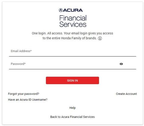 Create an account once to access all Honda and Acura websites and apps. • Honda Financial Services. 