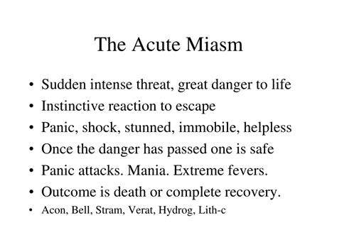 Acute miasm types.  The term &ldquo;miasm&rdquo; terrifies any novice in homeopathy, and even m...