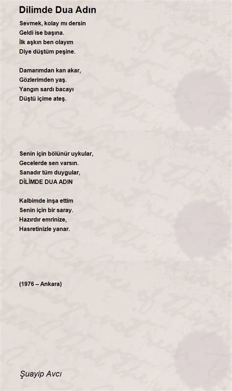 Adın Dilimde Kaldı Şiiri Hamza Alpaslan . 