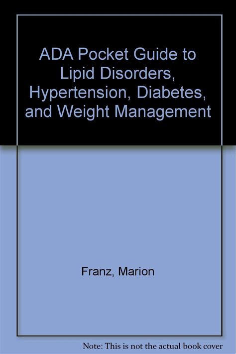 Ada pocket guide to lipid disorders hypertension diabetes and weight. - Einführung in die theorie parabolischer variationsungleichungen.