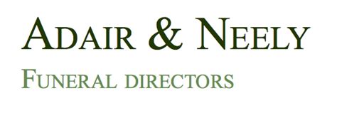 Adair and neely funeral times. .  ...