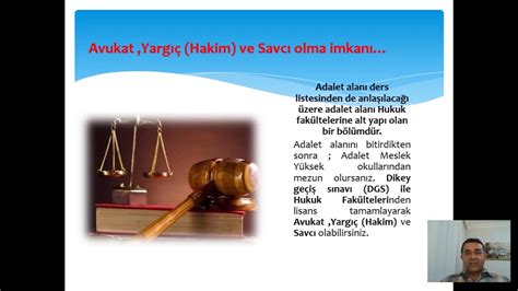 Adalet Meslek Alanı. 