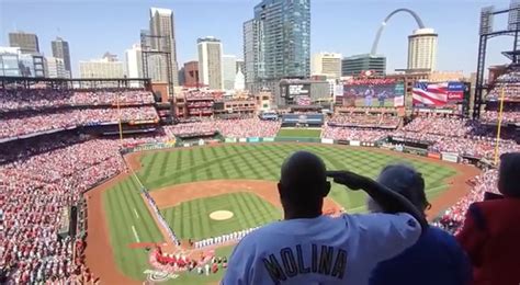 Adam Wainwright gets the bump for Opening Day... At the National Anthem!