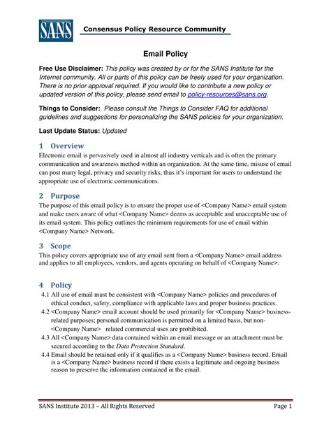 Adams County Email Policy