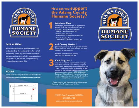 Adams county humane society. The Humane Society of Adams County, Inc. (HSAC) is a non-profit 501c 3 organization (EIN 86-1175774), that was established in 2005 and is based in West Union, Ohio. … 