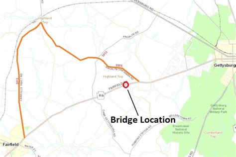 Adams county road and bridge.  Route 116 (Fairfield Road) Bridge Replacement Project to...