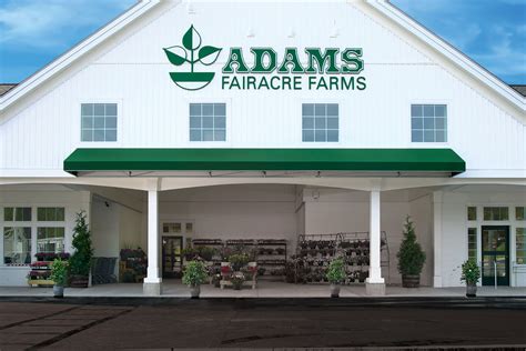 Adams farms. History of Adams Fairacre Farms. In 1919 Ralph A. Adams and his wife, Mary Rogers Adams, purchased 50 acres of farmland on Dutchess Turnpike in Poughkeepsie, New York. They worked the land, selling fresh produce to area retailers. By 1933 they had four children—Diana, Dorothy, Ralph and Donald—and a successful farmstand. 