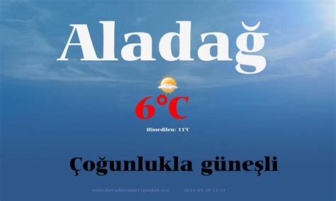 Adana aladağ hava durumu