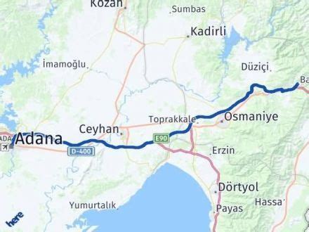 Adana ile Gaziantep Arası Mesafe Kaç Kilometre, Haritalı Yol Tarifi. 