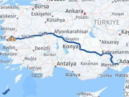 Adana manisa arası yol haritası