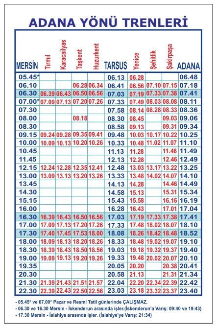 Adana mersin tren saatleri 2016