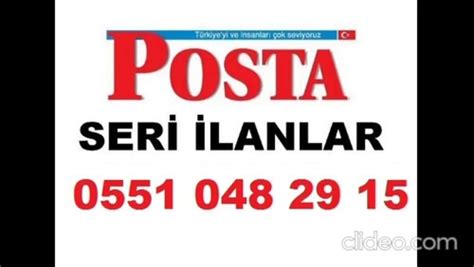 Adana posta gazetesi seri ilanlar