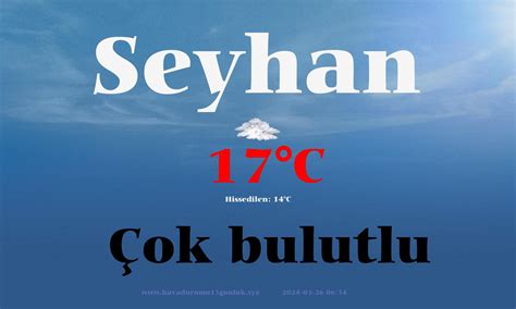 Adana seyhan 1 haftalık hava durumu