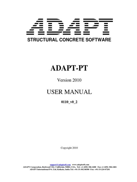 Adapt rc 2010 User Manual