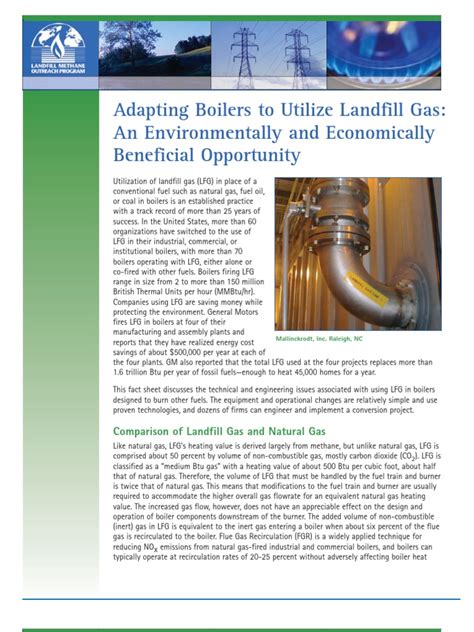 Adapting Boilers to Utilize Landfill Gas
