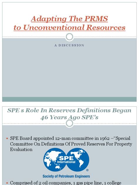 Adapting PRMS to Unconventional Resources presentation