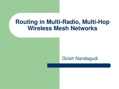 Adaptive MAC for Long Distance Multi hop Wireless Networks