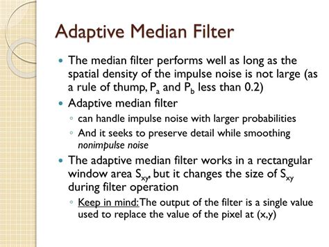 Adaptive Median Filtering