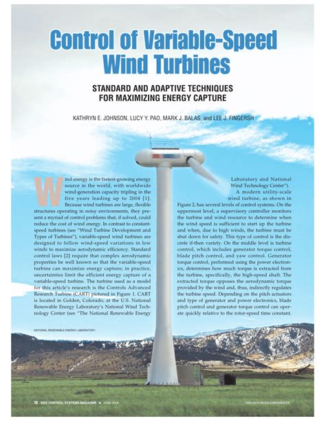 Adaptive PID Control of Wind Turbines pdf