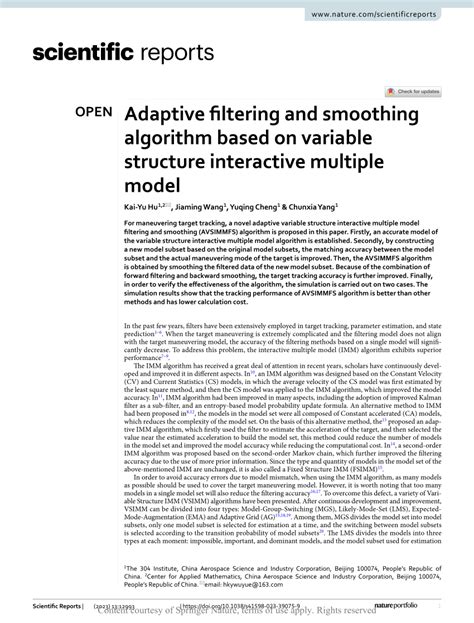 Adaptive filter notes.  It discusses the principles of filtering, smoothing,...