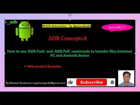 Adb copy file to pc. 9.  ADB Push and ADB Pull commands are really usef...