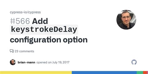 Add `keystrokeDelay` configuration option · Issue #566 · cypress …