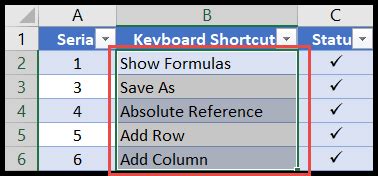 Add Indent (Keyboard Shortcut Microsoft Excel)