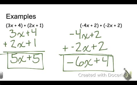 Add Linear Expressions YouTube