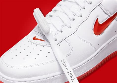 Add Some Flair With The Nike Air Force 1 Low Jewel White Red