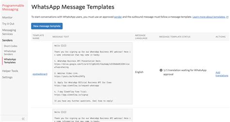 Add WhatsApp Templates on Twilio SleekFlow Documentation