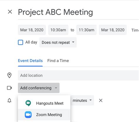 Add Zoom Meeting from Google Calendar - Lehigh Confluence