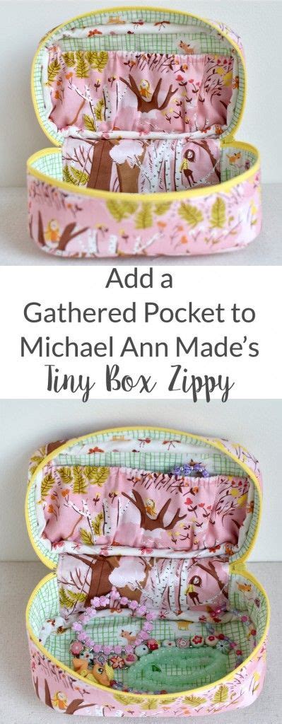 Add a Gathered Pocket to the Tiny Box Zippy