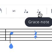 Add a Grace Note or Acciaccatura - Flat Help