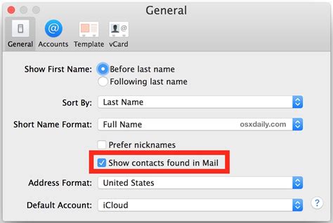 Add a Sender on OS X Mail Contacts