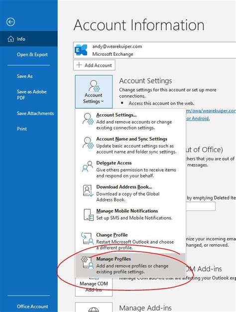 Add an email account to Outlook - Office Support