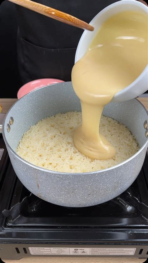 Add condensed milk to rice and you'll want to make it every day!.