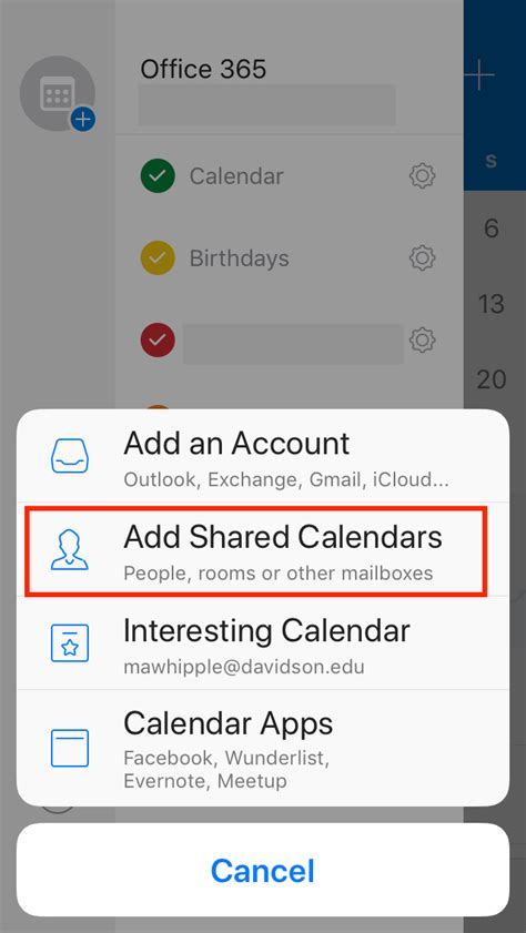 Add shared outlook calendar to iphone. .  ...