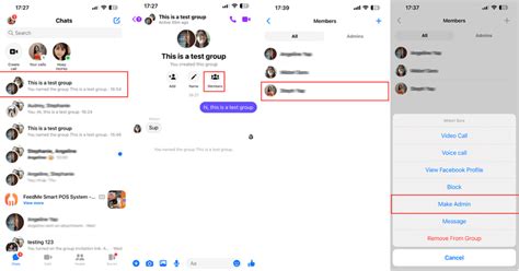 Add someone as an admin to your group chat on Messenger