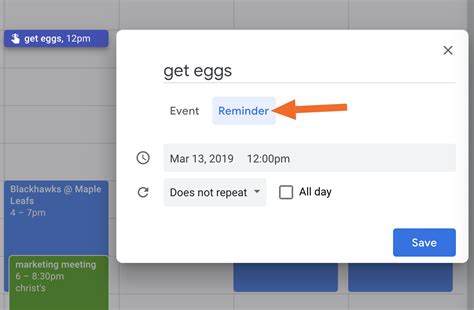 Add todos to your Google Calendar using Reminders