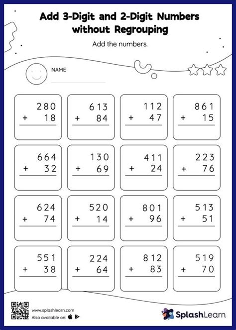 Add two 3digit numbers Worksheets for 3rd Graders Online SplashLearn