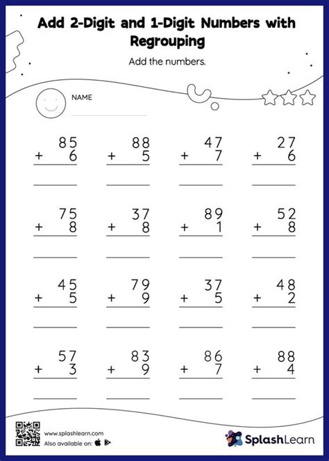 Adding 2 Digit Numbers With Regrouping Worksheets