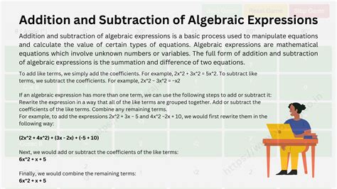 Adding And Subtracting Algebraic Expressions