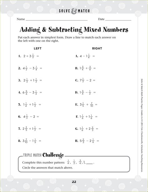Adding And Subtracting Mixed Numbers With Regrouping Worksheet