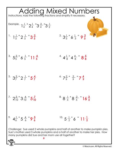 Adding And Subtracting Mixed Numbers Worksheet With Answer Key