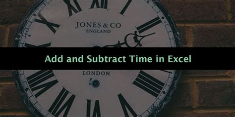 Adding And Subtracting Time Worksheets In Excel Ameise Live