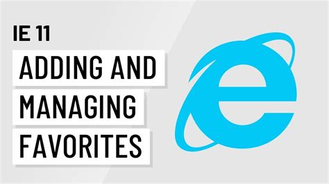 Adding Favorites to Internet Explorer 11